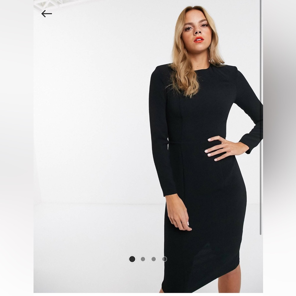 ISO of this dress in size 6  ASOS DESIGN long sleeve midi dress with seams